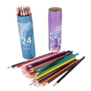 CRAYON DE COULEUR Tbest crayons d'art 48pcs crayons de couleur solub