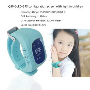 GPS PEDESTRE RANDONNEE  CA08618-Professionnel Q50 OLED Affichage Smart Montre-bracelet GPS Tracker Locator Anti-Perdu Smart Watch Pour Les Enfants