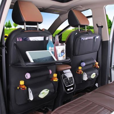 Protecteur De Siège Voiture Newtic - 2 Pièces, Imperméable, Avec 2 Poches - Pour Siège Auto Enfant, Noir