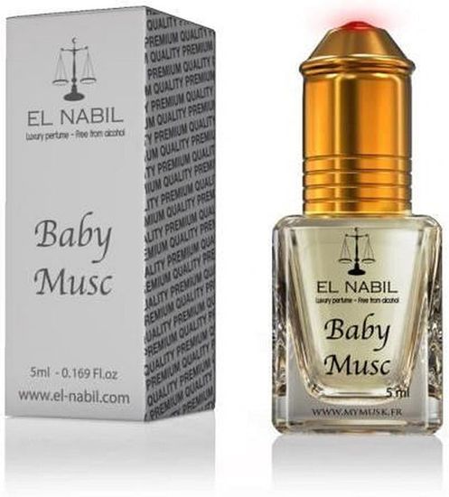 LOT 3 BABY MUSC EL NABIL 100% HUILE PARFUMEE 3X 5ML extrait de parfum roll musc POUR ENFANTS