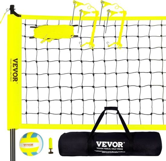 Kit Complet Volleyball Extérieur – Filet 9 M, Barres Réglables, Ballon PU, Pompe, Sac De Transport - 4