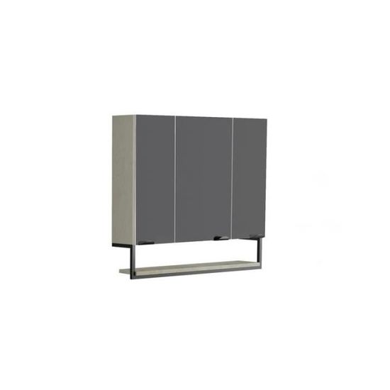 Allibert Armoire De Toilette 80 Cm Avec 3 Portes Miroir Et 6 Etageres Beton Mineral Faktory Achat Vente Armoire De Chambre Allibert Armoire De Soldes Sur Cdiscount Des Le 20 Janvier Cdiscount