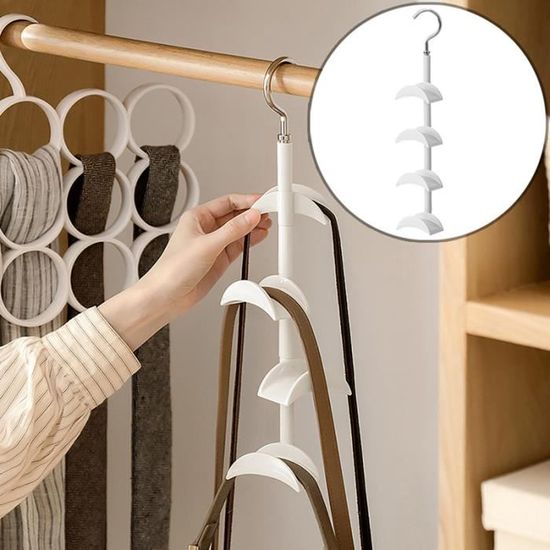 Lot De 10 Crochets En Cascade Pour Cintres - Clips D'Extension Gain De Place, Noir, Pour Armoire & Rangement
