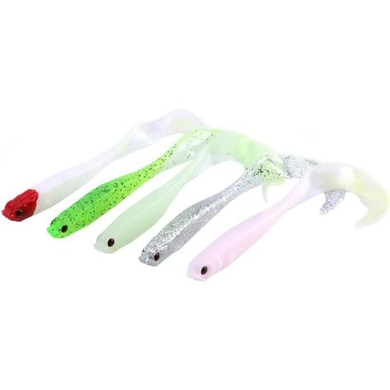 50 Leurres Souples Petite Queue 1.5 Cm - Pour Truite, Panfish, Pêche Côtière, Appâts Artificiels T-tail