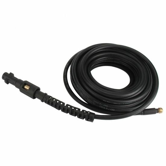 Tuyau Haute Pression 9 M Pour Nettoyeur LAVOR & Kärcher Série K - 160 Bar, Avec Buses Rotatives En Inox Pour Déboucher Canalisations - 7