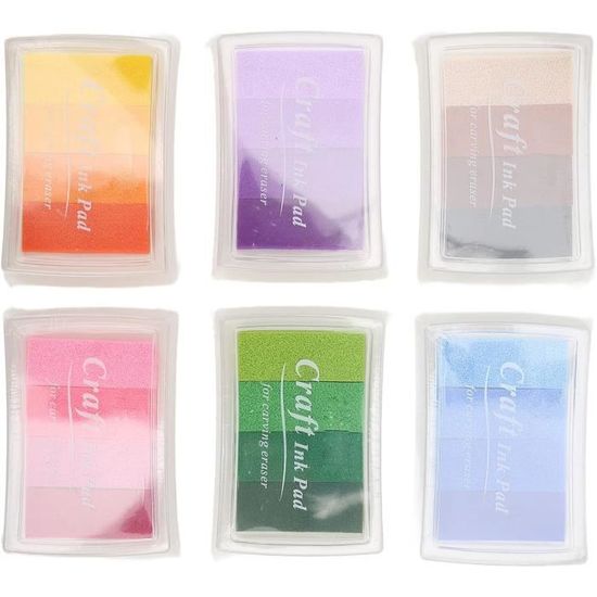 Tampon Encreur 13 Couleurs - Peinture Doigt Lavable - Pour Enfants - Art, Scrapbooking, Bricolage