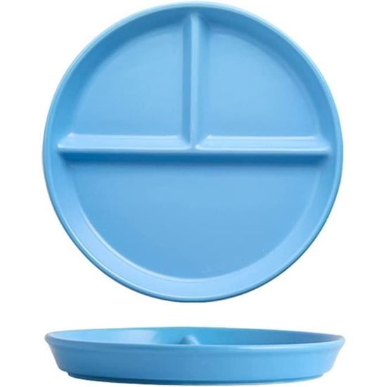 Hoshisea Assiettes Compartimentées En Céramique - Lot De 2, Taille 20,5 X 20,5 Cm, Pour Repas équilibrés, Adultes Et Enfants