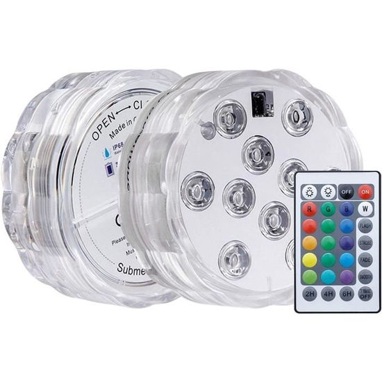 2pcs Lumière Sous-marine, Lumières De Piscine Magnétiques étanches LED