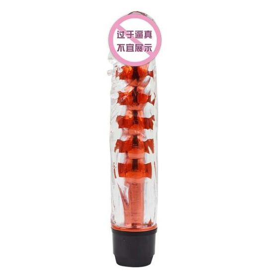 Vibromasseur Godemichet Réaliste Rouge - Silicone, USB, étanche - Pour Femmes