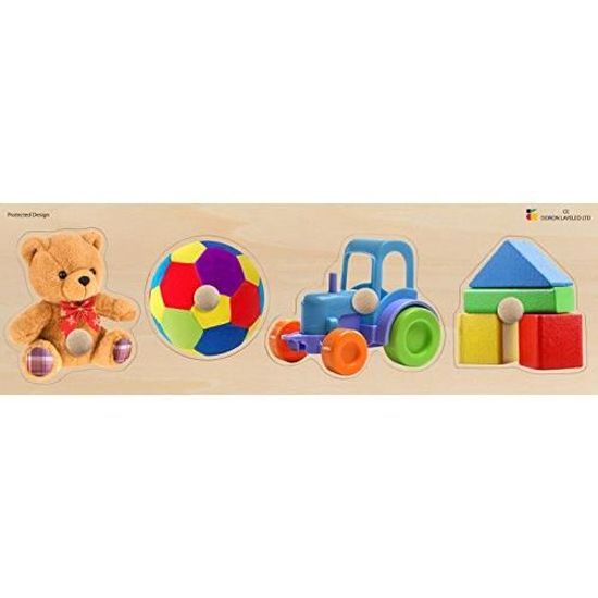 Puzzle Encastrement Géant En Bois – Instruments De Musique, Gros Boutons, Motricité, Dès 18 Mois, BSM