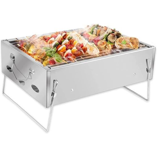 Ehskzjh Barbecue Bbq Petit Barbecue À Charbon De Bois, Barbecue Pliable