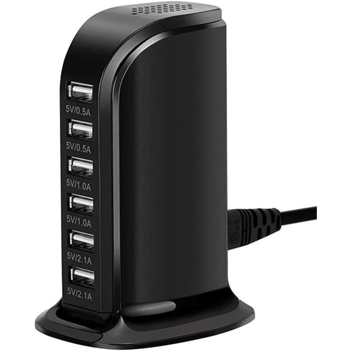 Station De Charge En Bois Organisateur - Pour Téléphone, Tablette, Montre, écouteurs - Design élégant Et Gain De Place - Bureau Ou Maison