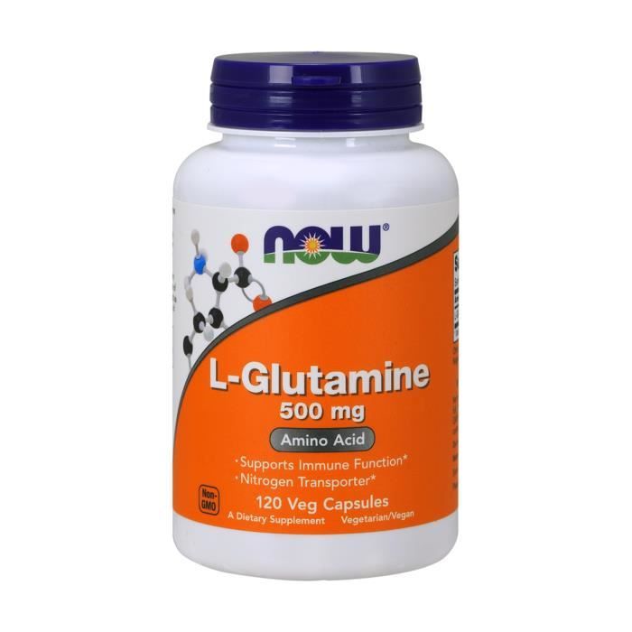 Now+L-glutamine 500 mg 120 capsules