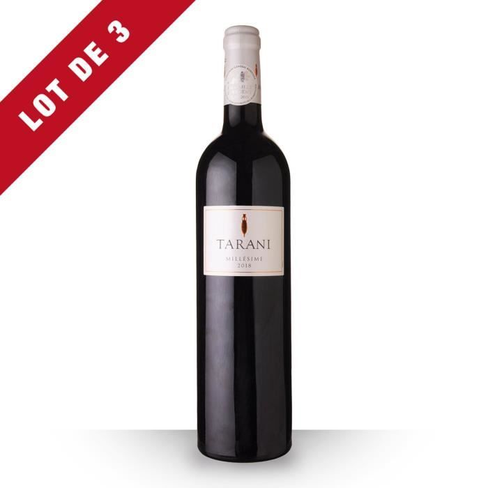 Lot de 3 - Tarani 2018 IGP Comté Tolosan - 3x75cl - Vin Rouge