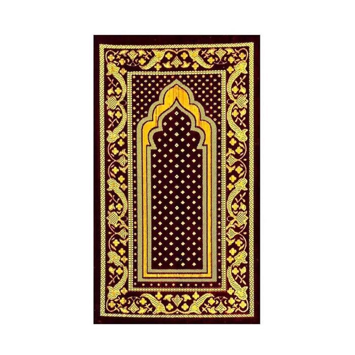 Générique Super Doux Mouse Extra Epais et Confortable Tapis de Prière Musulman en Marron