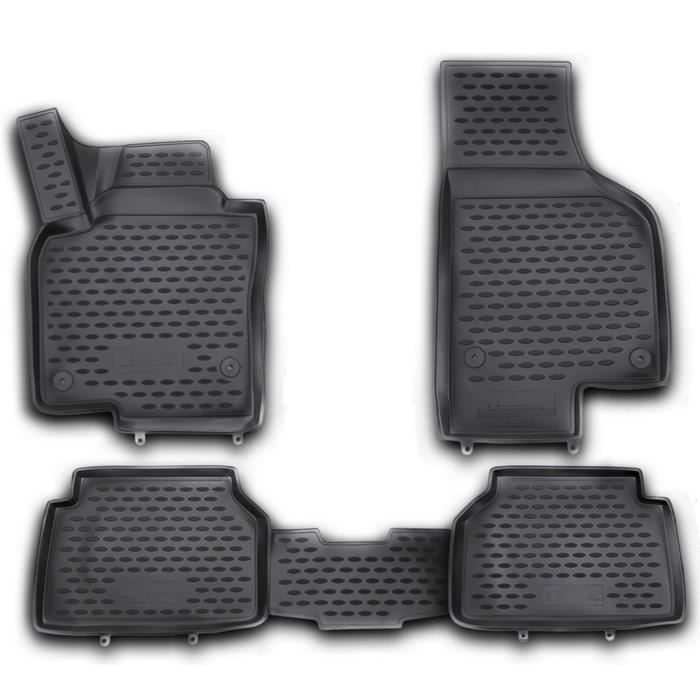4 TAPIS DE SOL CAOUTCHOUC VW TIGUAN 5N DE 09/2007 A 12/2015