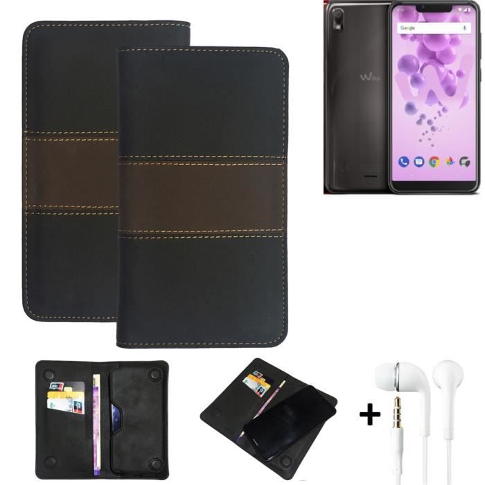 Housse + écouteursp. Wiko View 2 GO Etui pour téléphone portable Couverture - K-S-Trade® 184940