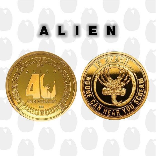 ALIEN - 40ÈME ANNIVERSAIRE - PIÈCE DE COLLECTION ÉDITION LIMITÉE plaqué OR