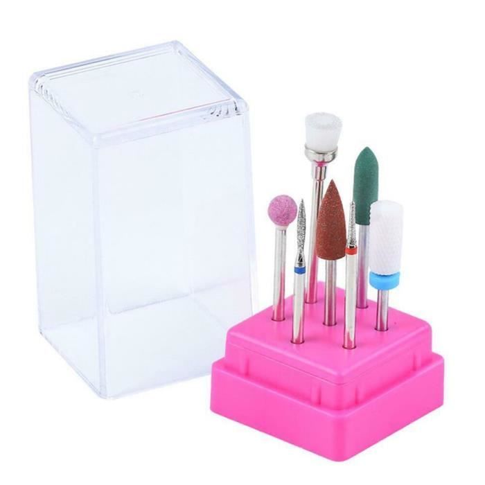 PLUS 7 pièces fraisage clou perceuse céramique Bits manucure Machine céramique ongles ponceuse Bits ensemble de céramique ongles