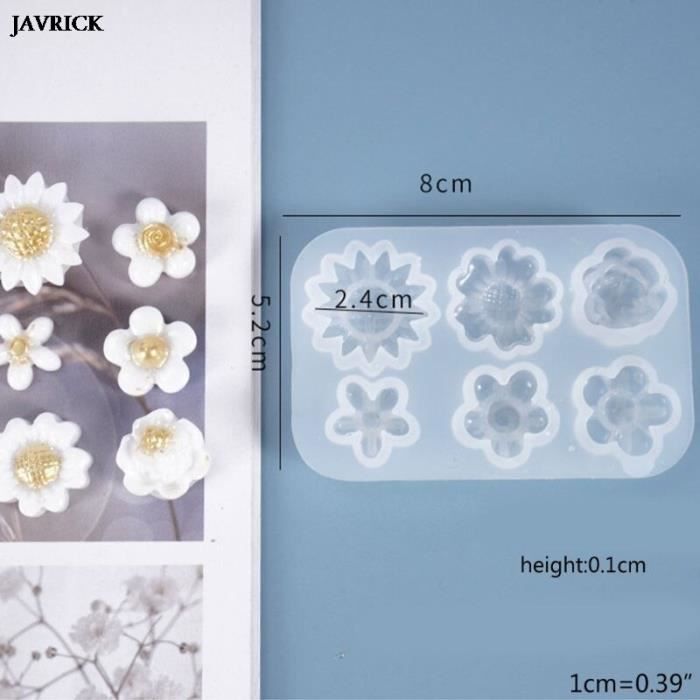 Petites fleurs cristal résine époxy moules décorations coulée Silicone moule bricolage artisanat à la main boucles d'*CC8090