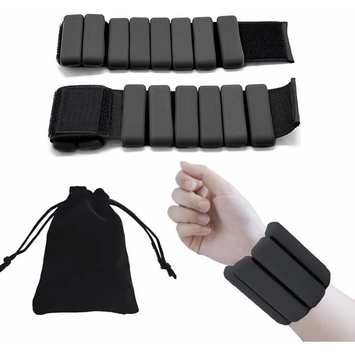 Lot de 2 Poids pour Poignet et Cheville avec Sangle réglable pour Exercice, Gym, Marche, Jogging, Yoga, aérobic, Pilates avec 0,354