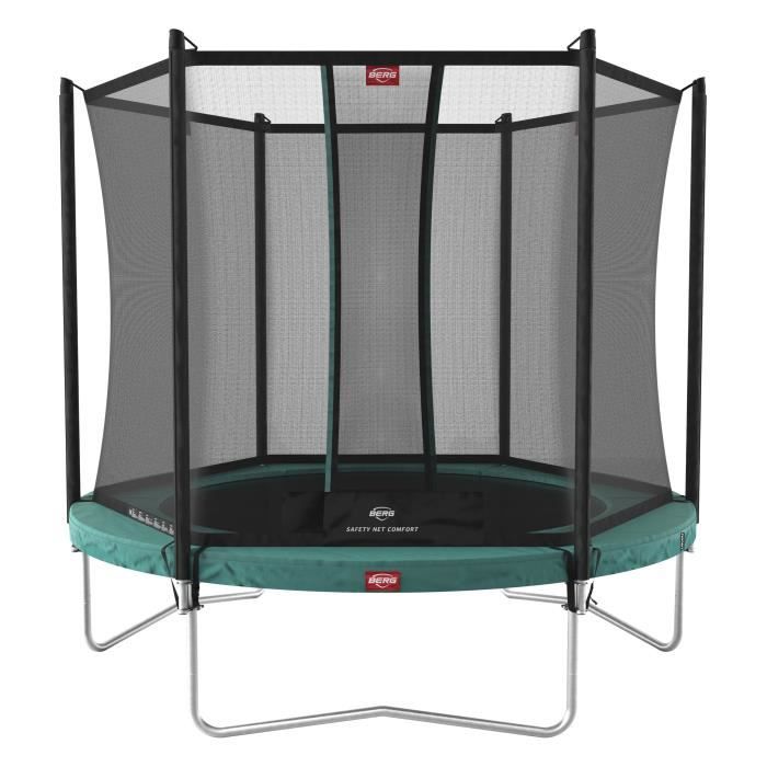 Trampoline BERG Favorit Regular 330 Green + Safety Net Comfort - Référence : 35.11.37.00