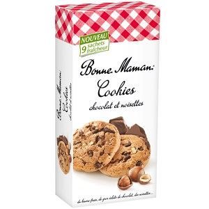 COOKIES CHOCOLAT NOISETTES 225G 0.2250 Kilo BONNE MAMAN