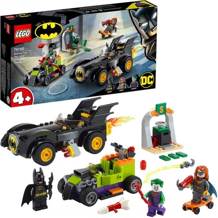 dc comics super heroes batman contre le joker : course-poursuite en batmobile - 76180