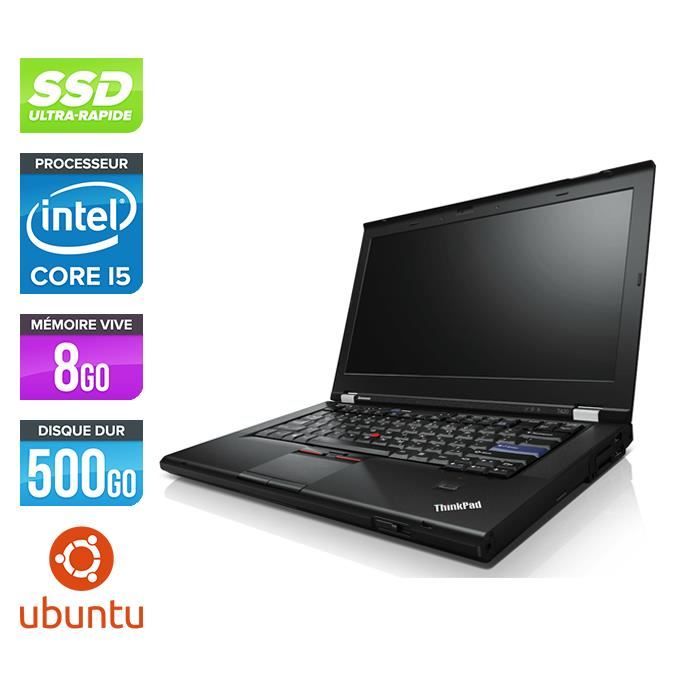Pc portable Lenovo T420 - Core i5 - 8Go - 500 Go SSD - Linux