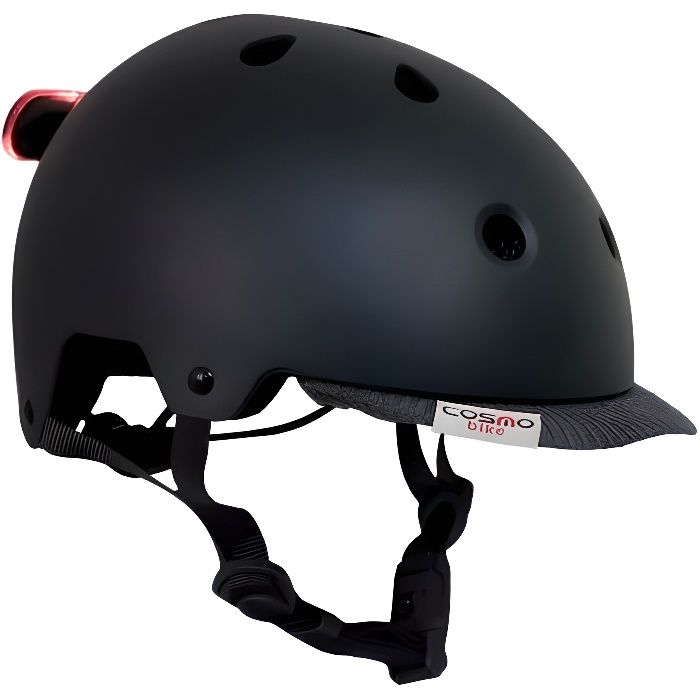 Casque vélo intelligent Cosmo Connected Cosmo Urban Noir mat avec feu LED d'avertissement connecté