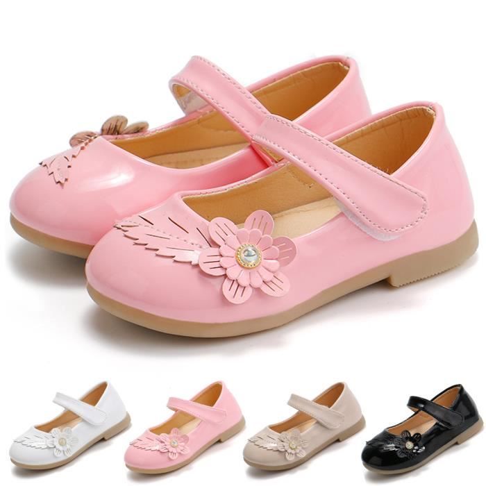 Chaussures de princesse pour fille tout-petit bébé enfants bébé fleurs sandales simples chaussures blanc 6254