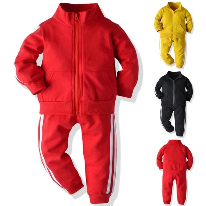 Enfant en bas âge bébé garçons filles manteau à manches longues pantalon vêtements de sport tenues survêtement 100
