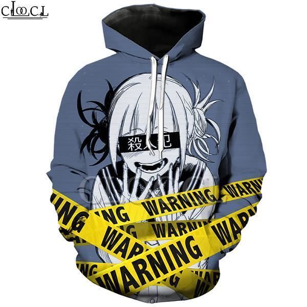 Sweatshirt Homme COSPLAY,Sweat à capuche Anime fille Toga Himiko My Hero Academia, impression 3D, à manches longues, pulls à capuc