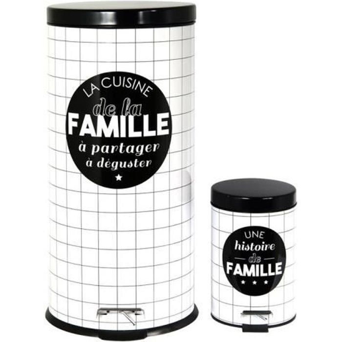 Poubelle de cuisine 27L à pédale et seau amovible en inox LUBIN
