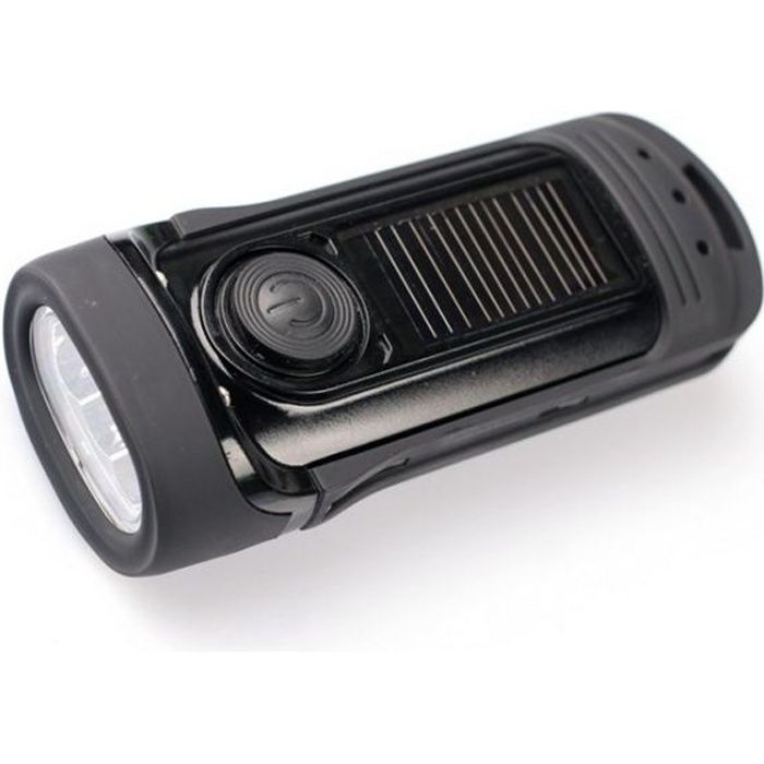 Lampe torche solaire et dynamo Barracuda
