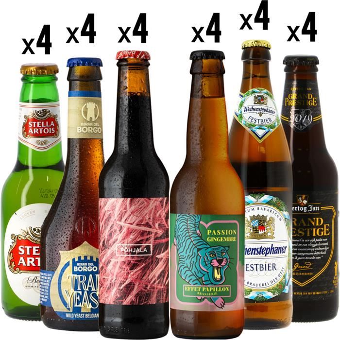 Mega Pack Europe - Pack de 24 bières - Idée cadeau - La cave Cdiscount