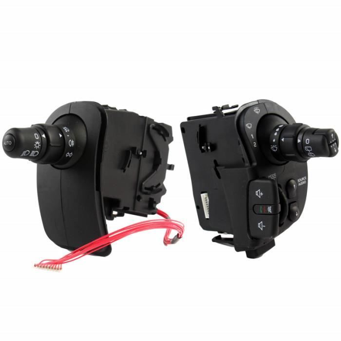 Commodo éclairage, clignotants et commodo essuie-glace, réglage audio pour Renault Clio 3, Kangoo 2 et Modus.