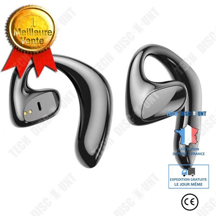 TD® S900 écouteur bluetooth noir avec conduction à l'extérieur de l'os de l'oreille en cours d'exécution sports suspendus type d'ore