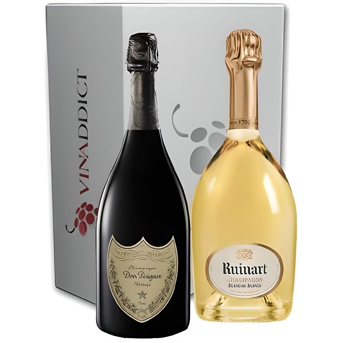 Coffret Vinaddict Champagnes Prestige - Dom Pérignon Vintage 2010 & Ruinart Blanc de Blancs
