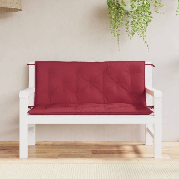 vidaXL Coussins de banc de jardin Lot de 2 - vue 3