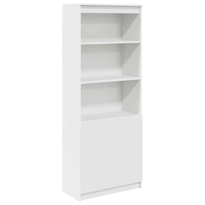 Buffet haut-Armoire de chambre - multi-rangement - blanc 70x35x180cm - Bois dingénierie NEUF - BM 5536230