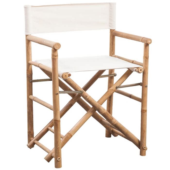 NEW 2025 CHAISE JARDIN - GKK - Fauteuil pliable - lot de 2 - Bambou et toile - size:58x48x89 cm @@1499
