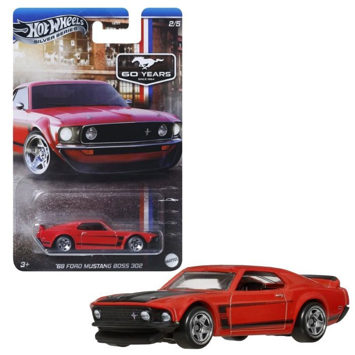 Modèle Réduit Ford Mustang 69 Hot Wheels - Noire Intérieur Rouge - Occasion