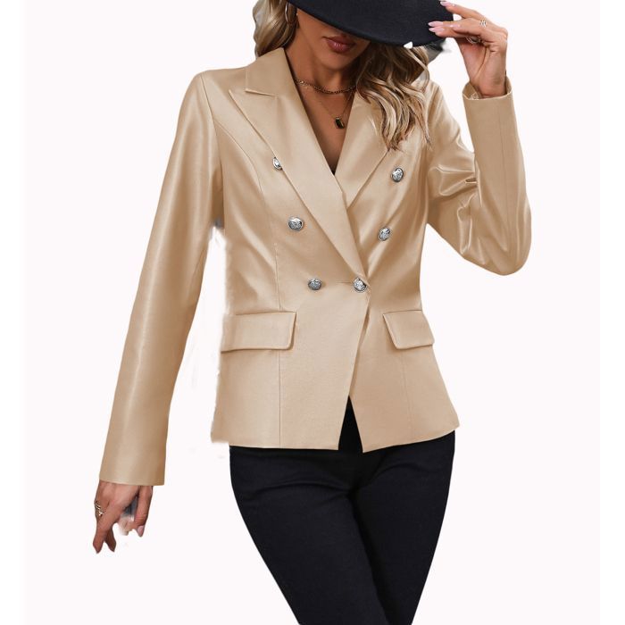 VITATA Veste Femme – Blazer Court Ajusté – Design à Double