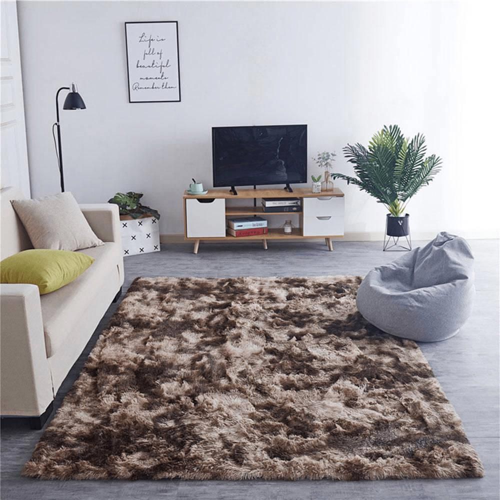 Tapis - STRADO - Ombre Shaggy - 200x290 cm - Marron - Intérieur