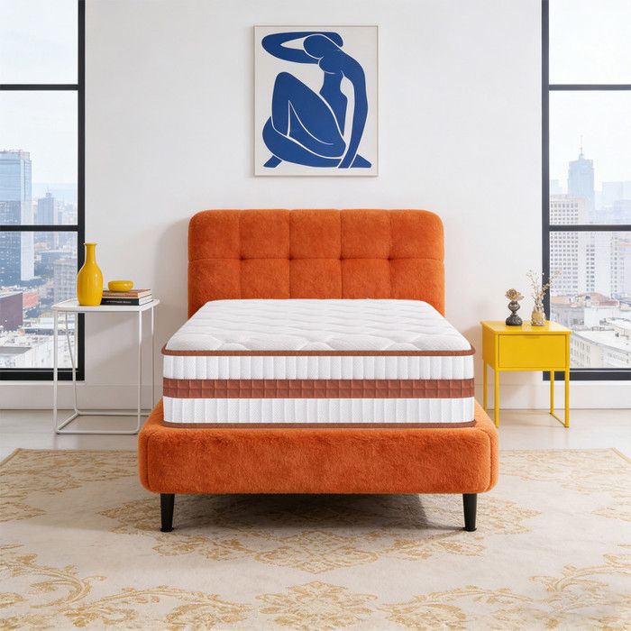 Matelas 90 x 190 cm - Épaisseur 28 cm - Respirante - Fermeté Moyenne - Matelas Memoire De Forme - Noyau à Ressort Indépendant