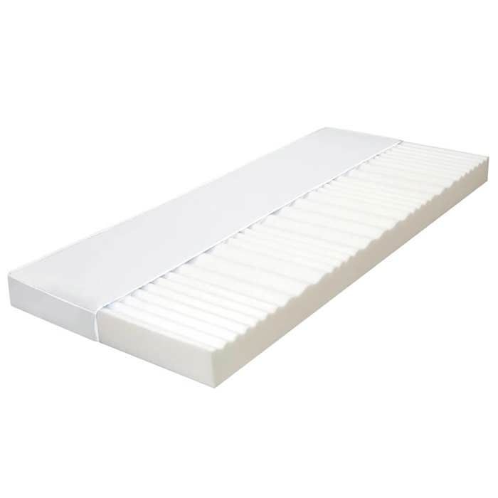 Matelas 7 zones - Happiness - 120x200 cm - Mousse PU D25 - Épaisseur 10 cm - Dureté H2/H3 - Blanc