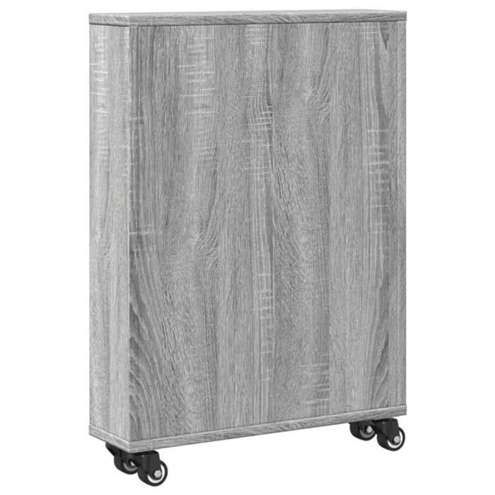Bibliothèque SOLOMOON CHIC Chariot de rangement étroit - Meuble de salon - sonoma gris bois dingénierie BB260