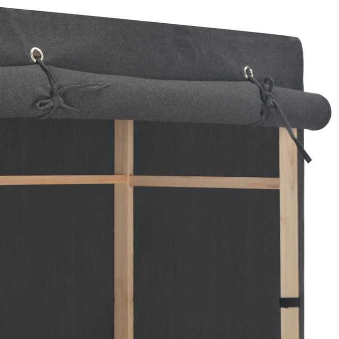 Moderne Garde-robe BURKE Armoire de chambre avec rangement Gris 79x40x170 cm Tissu AA1871
