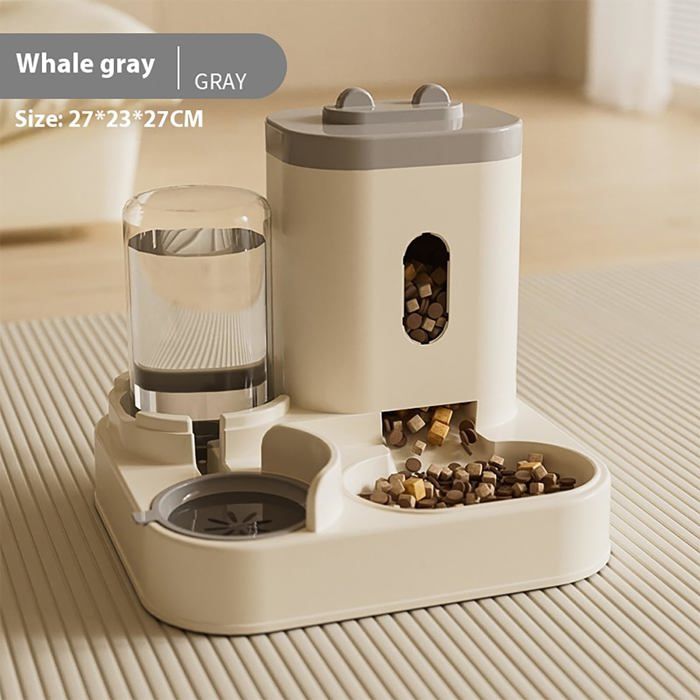 Distributeur automatique de croquettes pour chat et chien - Gamelle de 2300 ml - Réservoir deau de 1000 ml - Convient aux chiens et